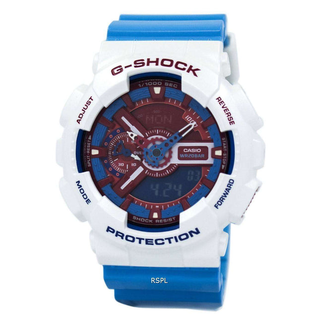 Casio G-Shock Red Blue Analogue Digital GA-110AC-7A Mens Watch