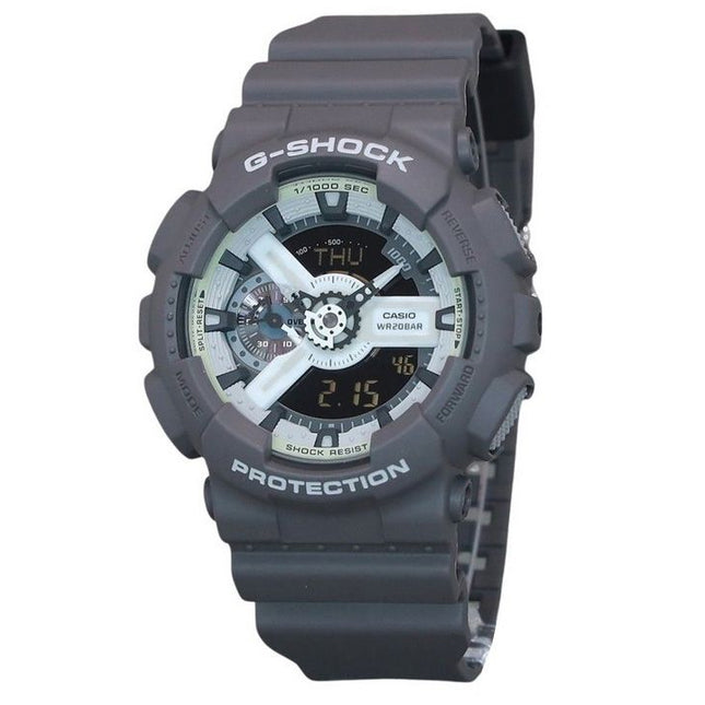 Casio G-Shock Hidden Glow Series Analog Digital Resin Strap Grey Dial Quartz GA-110HD-8A 200M Men's Watch
