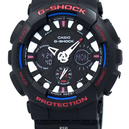 Casio G-Shock Analog Digital World Time Alarm GA-120TR-1A Men's Watch