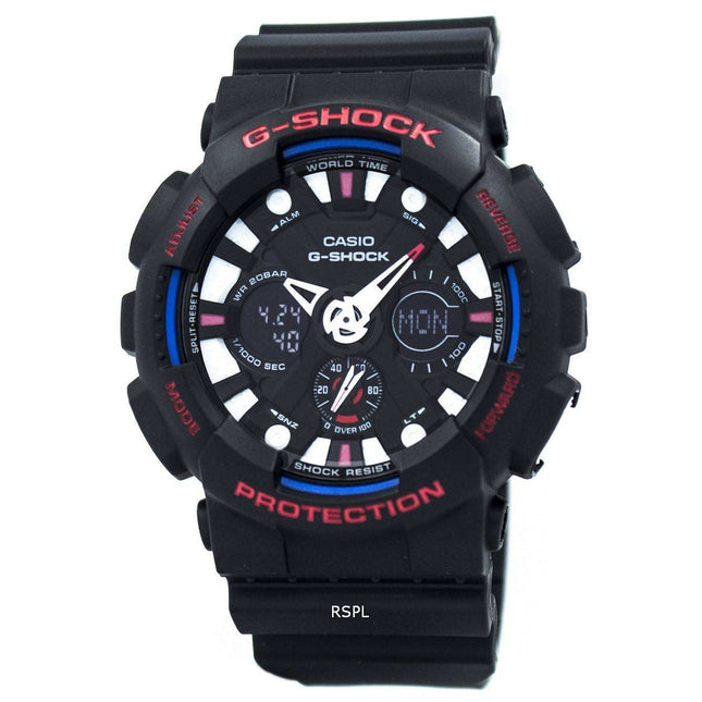 Casio G-Shock Analog Digital World Time Alarm GA-120TR-1A Men's Watch