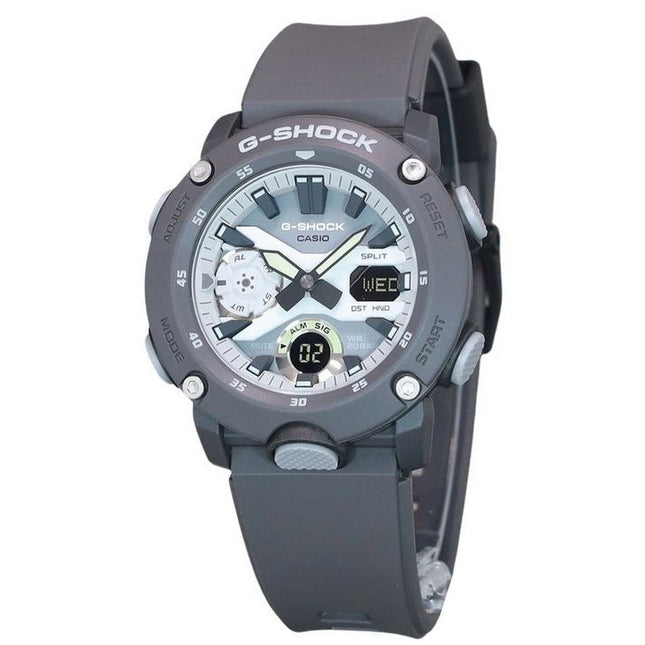 Casio G-Shock Hidden Glow Series Analog Digital Resin Strap Grey Dial Quartz GA-2000HD-8A 200M Men's Watch