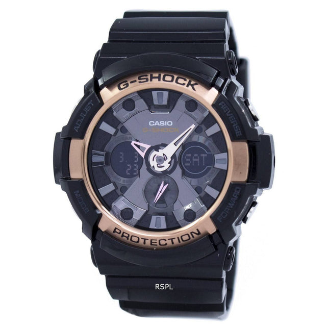 Casio G-Shock Rose Gold Accented GA-200RG-1A GA200RG-1A Men's Watch
