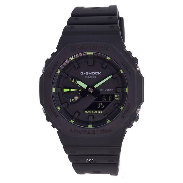 Casio G-Shock Neon Accent Analog Digital Quartz Divers GA-2100-1A3 GA2100-1A3 200M Mens Watch