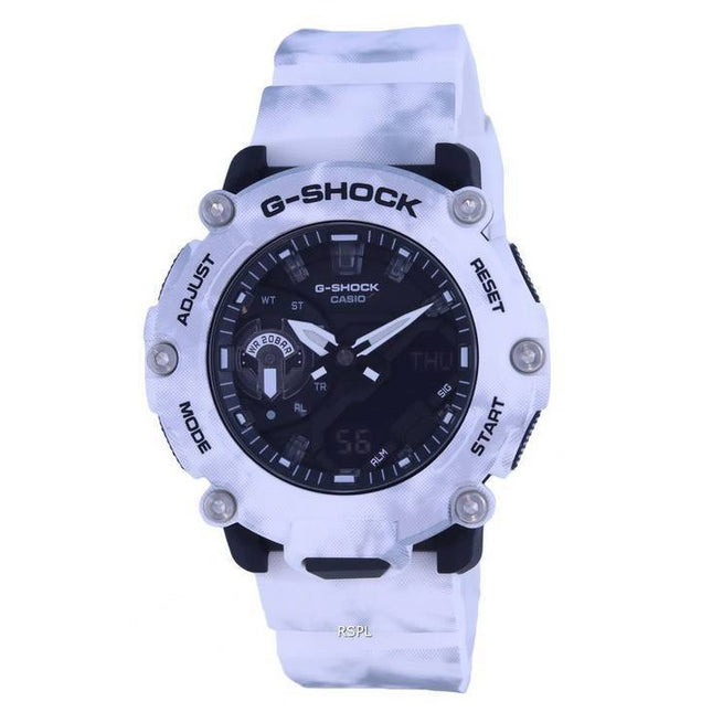 Casio G-Shock Grunge Snow Camouflage Analog Digital Quartz GA-2200GC-7A GA2200GC-7 200M Men's Watch