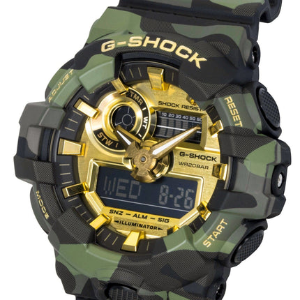 Casio G-Shock Analog Digital Resin Strap Gold Dial Quartz GA-700CMG-3A 200M Men's Watch