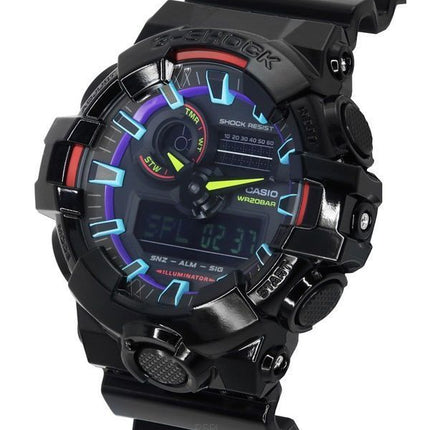 Casio G-Shock Quartz Sports GA-700RGB-1A GA700RGB-1 Men's Watch