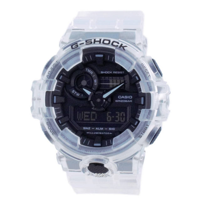 Casio G-Shock Transparent Pack Analog Digital Quartz Diver's GA-700SKE-7A GA700SKE-7 200M Men's Watch