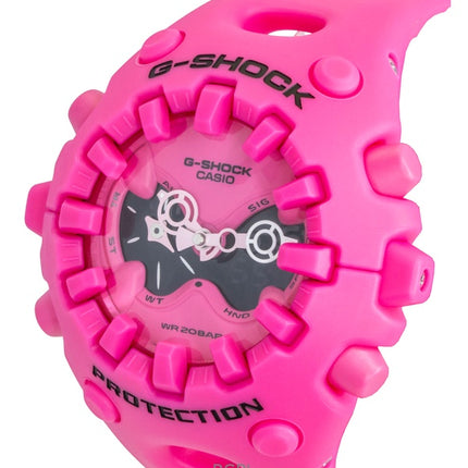 Casio G-Shock Analog Digital Pink Resin Strap Pink Dial Quartz GA-V01-4A 200M Men's Watch