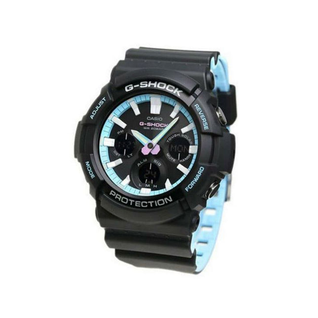 Casio G-Shock Analog Digital Resin Strap Black Dial Solar GAS-100PC-1A Men's Watch