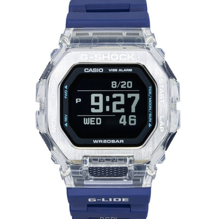 Casio G-Shock G-Lide Digital Smartphone Link Blue Resin Strap Quartz GBX-100S-2 200M Unisex Watch