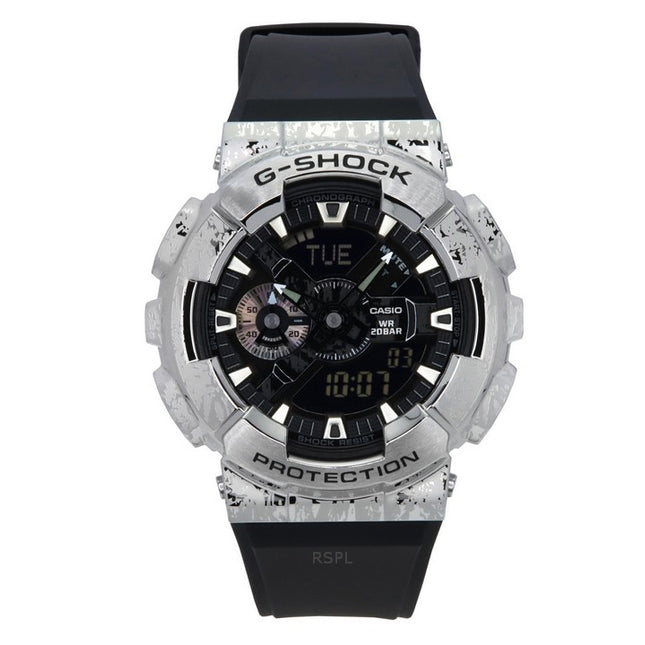 Casio G-Shock G-Steel Analog Digital Grunge Camouflage Resin Strap Black Dial Quartz GM-110GC-1A 200M Men's Watch