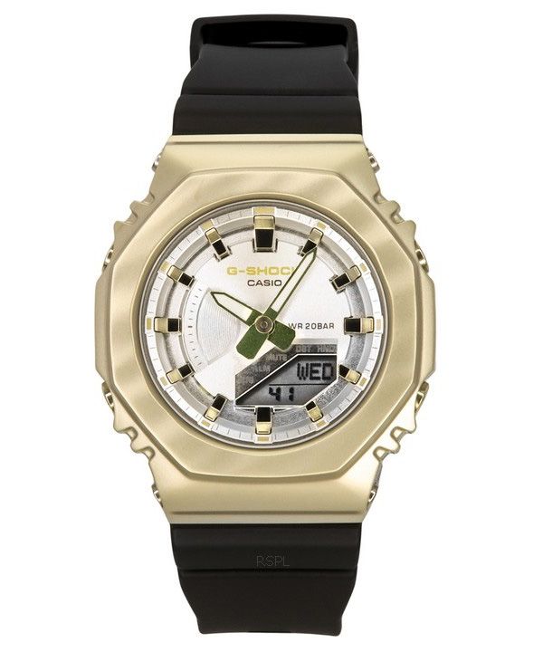 Casio Watches G Shock Metal Clad Analog Digital Resin Strap Siver Dial Quartz GM S2100BC 1A 200M Women s Watch