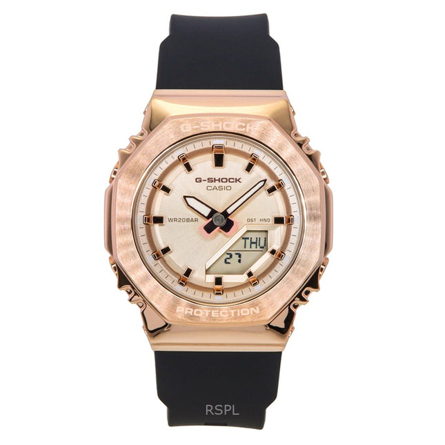 Casio G-Shock Analog Digital Bio-Based Resin Strap Gold Dial Quartz GM-S2110PG-1A4 200M Women's Watch