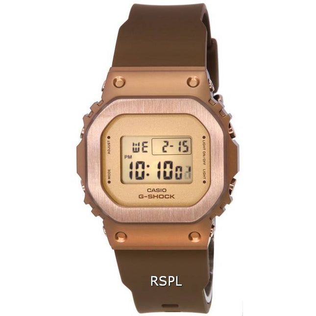 Casio G-Shock Digital Metal Clad Bronze Dial Quartz GM-S5600BR-5 GMS5600BR-5 200M Women's Watch