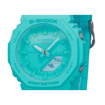 Casio G-Shock Analog Digital Resin Strap Turquoise Dial Quartz GMA-P2100-2A 200M Women's Watch