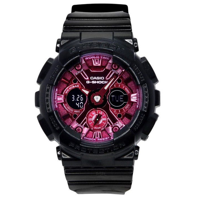Casio Watches G-Shock Analog Digital Resin Strap Burgundy Dial Quartz GMA-S120RB-1A 200M Women's Watch