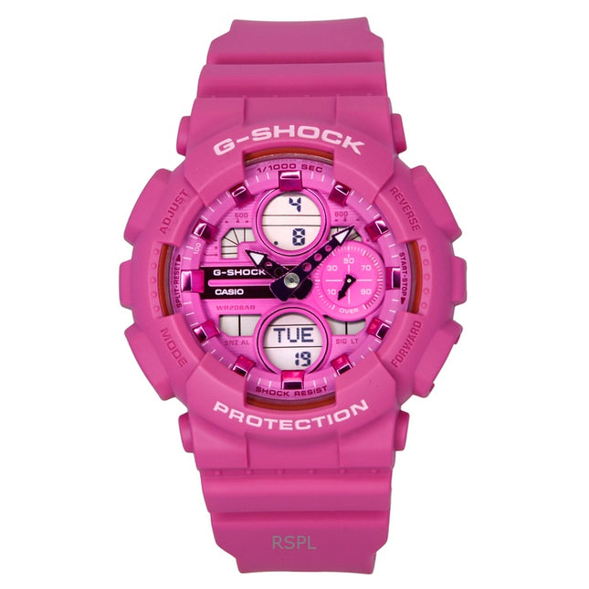 Casio G-Shock Analog Digital Bio-Based Resin Pink Dial Quartz GMA-S140PP-4A 200M Women's Watch