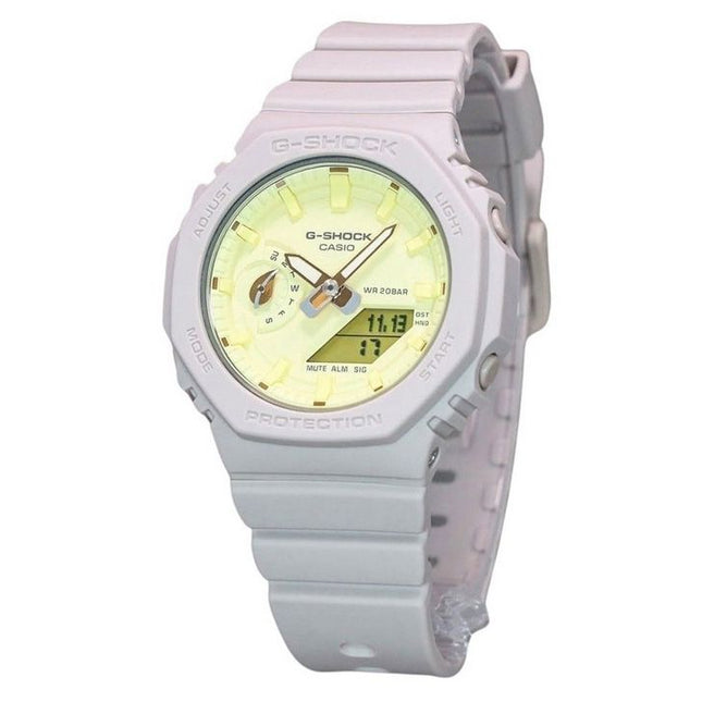 Casio G-Shock Natures Colour Series Analog Digital Yellow Dial Quartz GMA-S2100NC-4A 200M Women's Watch
