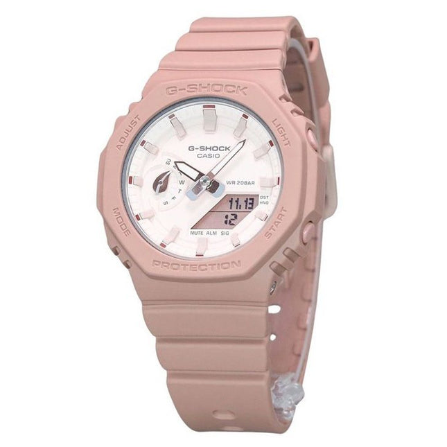 Casio G-Shock Natures Colour Series Analog Digital Bio-Based Resin Strap Pink Dial Quartz GMA-S2100NC-4A2 200M Women's Watch