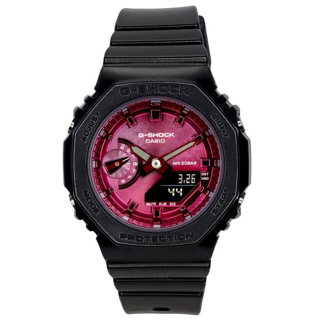 Casio Watches G-Shock Analog Digital Resin Strap Burgundy Dial Quartz GMA-S2100RB-1A 200M Women's Watch