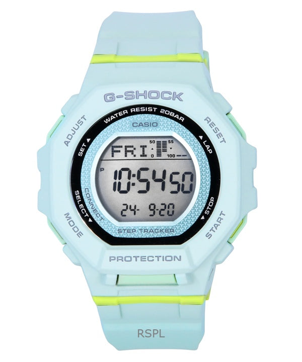 Casio G Shock G Squad Digital Smartphone Link Pale Green Bio Based Resin Quartz GMD B300 3 200M Women s Watch