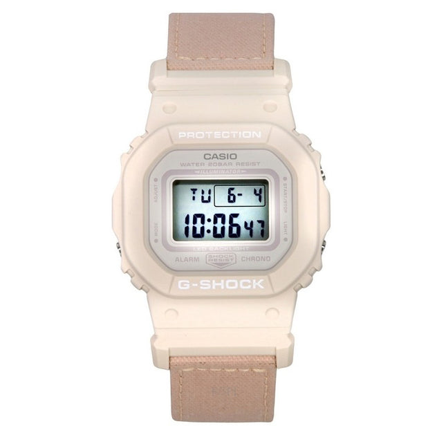 Casio G-Shock Digital Organic Pink Cloth Strap Bio-Based Resin Quartz GMD-S5600CT-4 200M Women's Watch