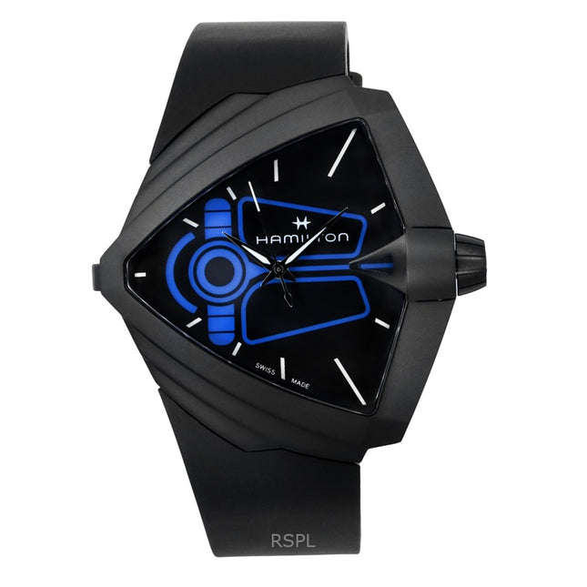 Hamilton Ventura XXL Bright Dune Limited Edition Rubber Strap Black Dial Quartz H24614330 Men's Watch