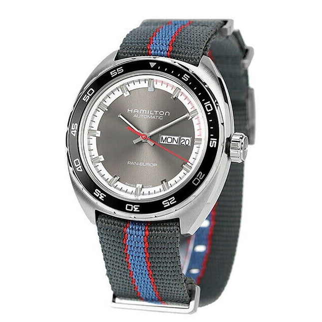 Hamilton American Classic Pan Europ Fabric Strap Gray Dial Automatic H35415982 Men's Watch
