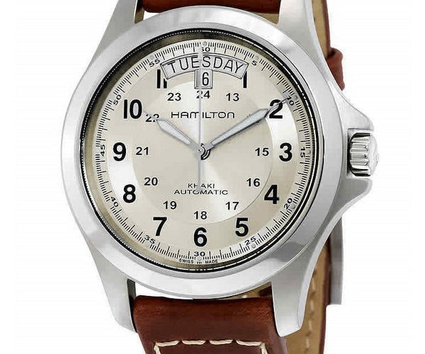 Champagne Hamilton Khaki King Metal Bracelet Khaki Field King