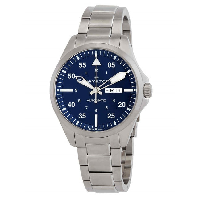 Hamilton Khaki Aviation Pilot Stainless Steel Blue Dial Automatic H64635140 100M Men's Watch