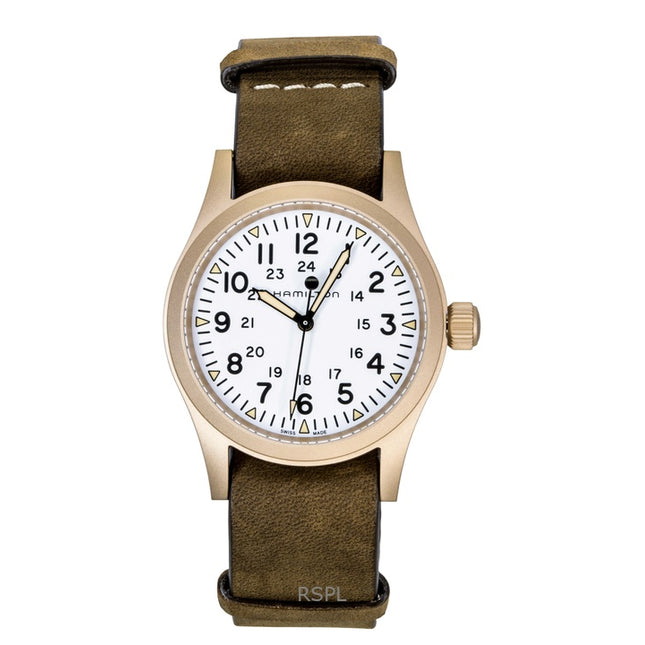 Hamilton Khaki Field Bronze White Dial Automatic H69459510 Men's Watch