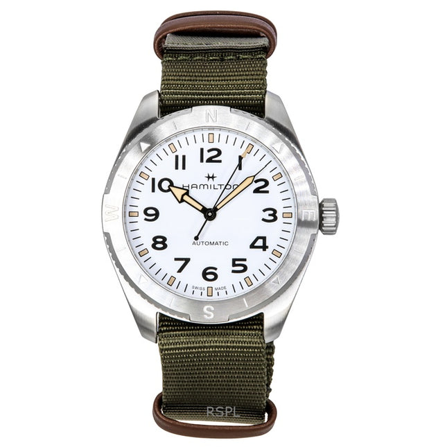 Hamilton Khaki Field Expedition Textile Strap White Dial Automatic H70315910 100M Unisex Watch