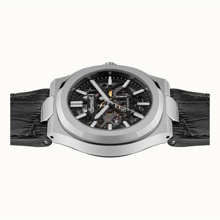 Ingersoll The Catalina Leather Strap Black Skeleton Dial Automatic I12502 Mens Watch