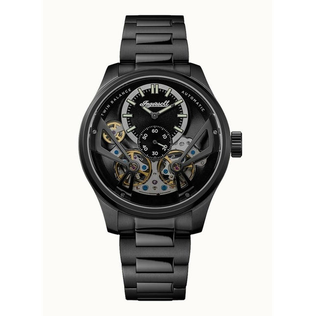 Ingersoll The Naismith Stainless Steel Black Skeleton Dial Automatic I16102 Men's Watch