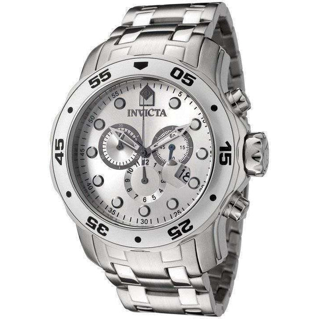 Invicta Pro Diver Quartz Chronograph Silver Dial INV0071/0071 Mens Watch