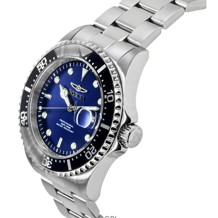 Invicta Pro Diver Stainless Steel Blue Dial Quartz Diver's 22054 200M Men's Watch
