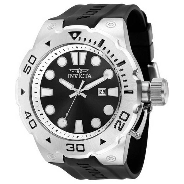 Invicta Pro Diver Silicone Black Dial Quartz 36996 100M Men's Watch