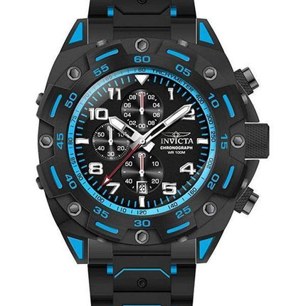 Invicta Sea Monster Chronograph Blue And Black Dial Quartz 37666 100M Men's Watch