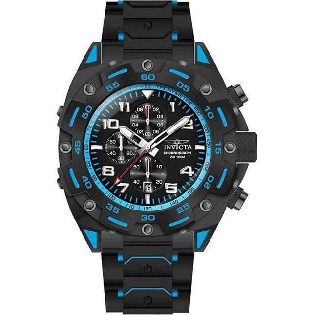 Invicta Sea Monster Chronograph Blue And Black Dial Quartz 37666 100M Men's Watch