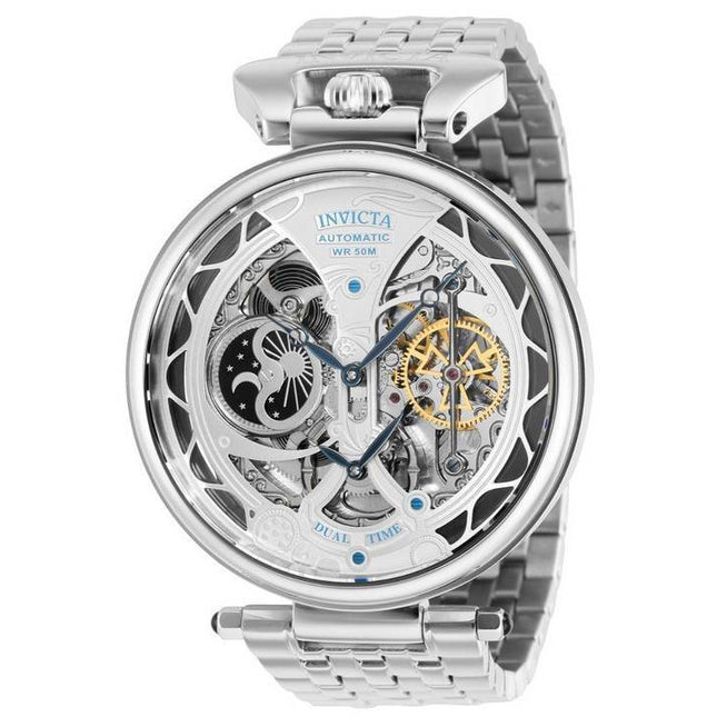 Invicta Objet D Art Silver Skeleton Dial Automatic 38325 Men's Watch