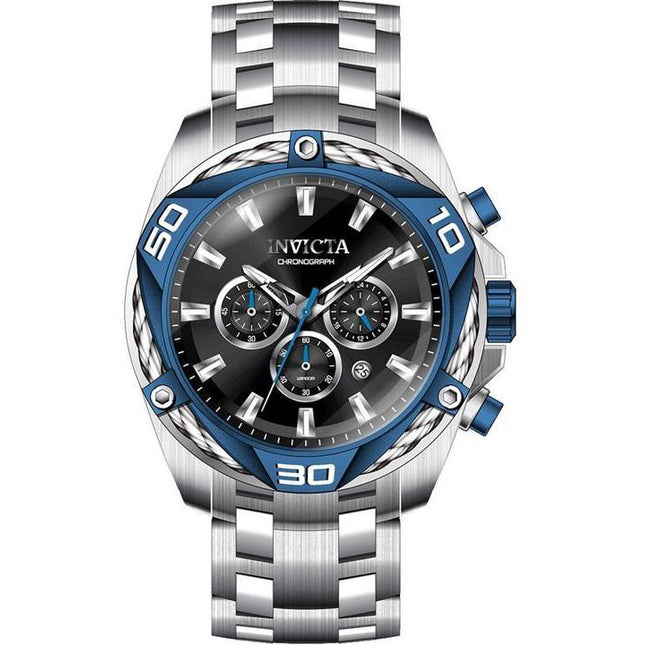 Invicta Bolt Chronograph Black Dial Quartz 38572 100M Men's Watch