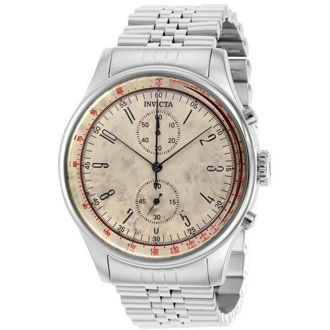 Invicta Vintage Chronograph Stainless Steel Beige Dial Quartz 40850 Men's Watch