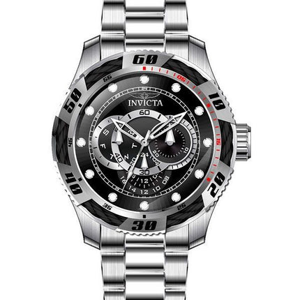 Invicta Speedway GMT Stainless Steel Black Dial Quartz 45755 Men's Watch