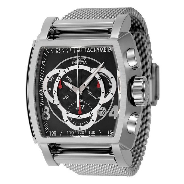 Invicta S1 Rally Chronograph Stainless Steel Black Dial Quartz 46007 100M Men's Watch