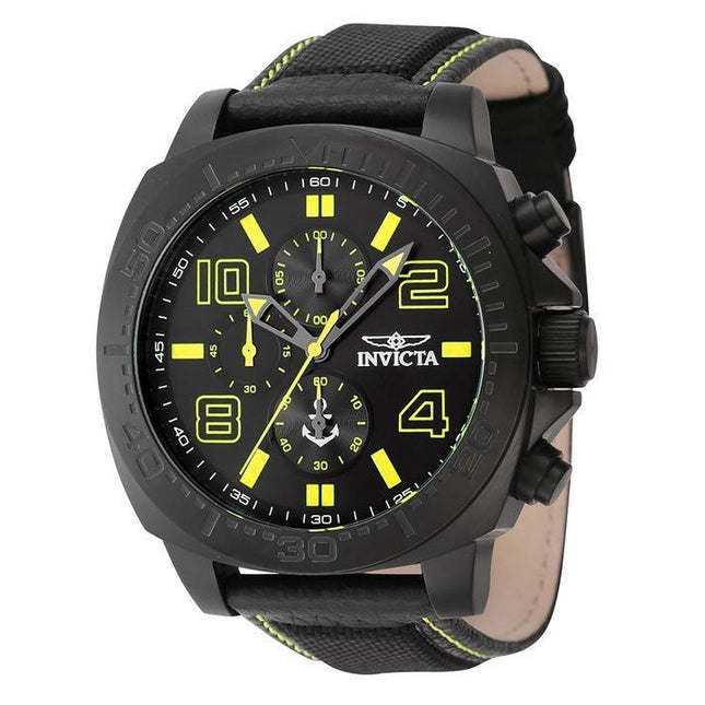 Invicta Ocean Voyage Chronograph Nylon Strap Black Dial Quartz 46287 Men's Watch