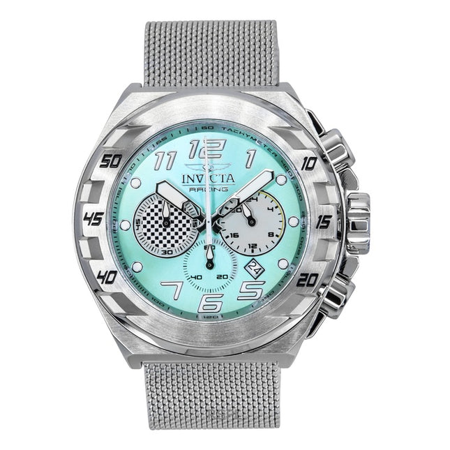 Invicta Racing Stainless Steel Turquoise Dial Quartz 47202 Men's Watch
