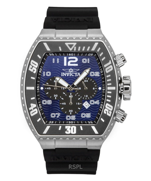 Invicta Pro Diver Zager Chronograph GMT Silicone Strap Blue Dial Quart