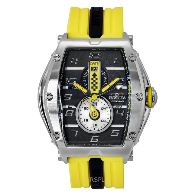 Invicta Racing Silicone Strap Black Dial Quartz 47383 100M Men's Watch