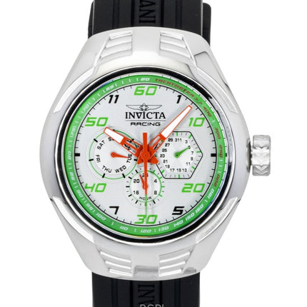 Invicta Racing Silicone Strap Silver Dial Quartz 47726 Men's Watch