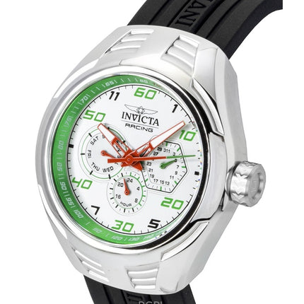 Invicta Racing Silicone Strap Silver Dial Quartz 47726 Men's Watch